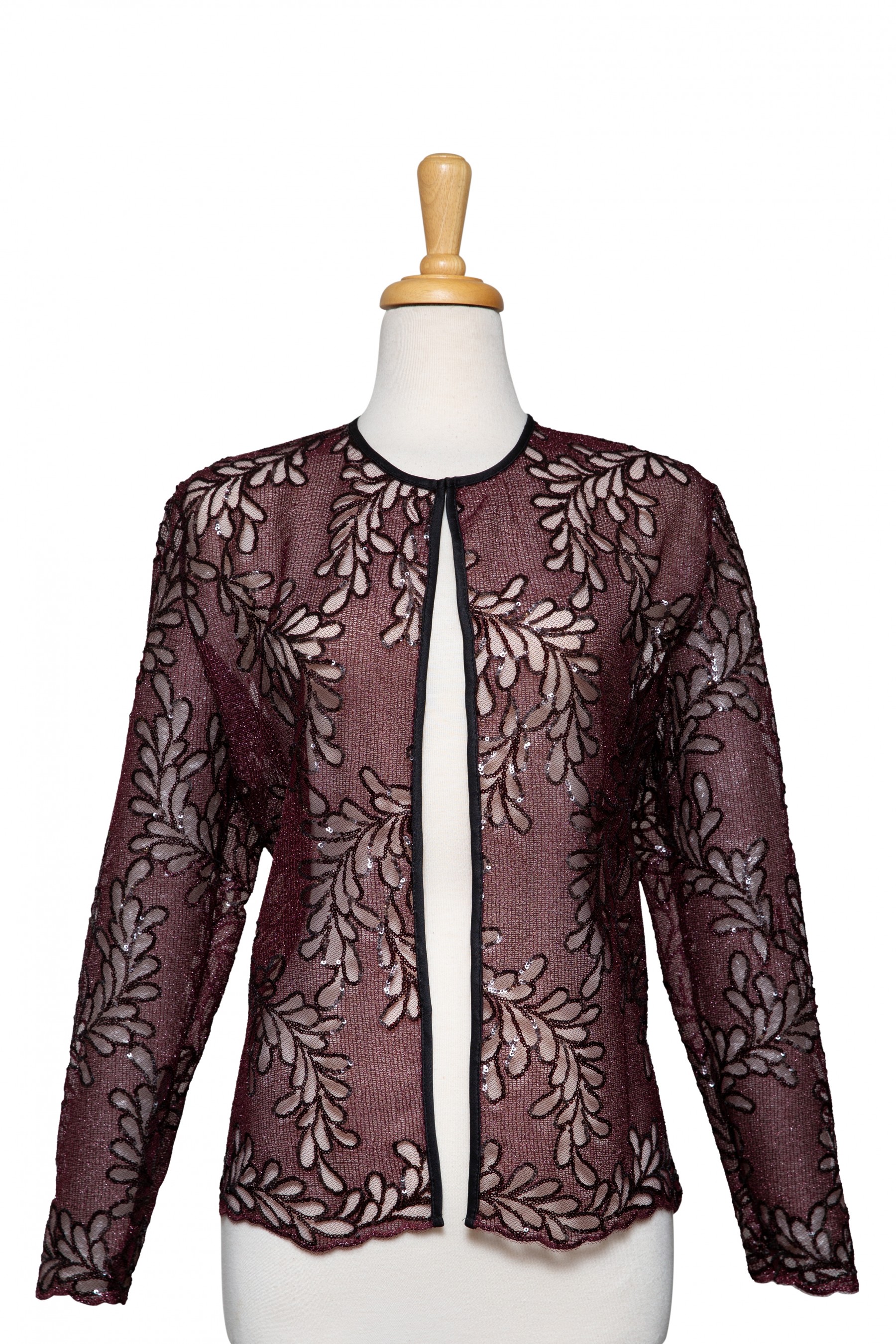 Burgundy lace jacket discount