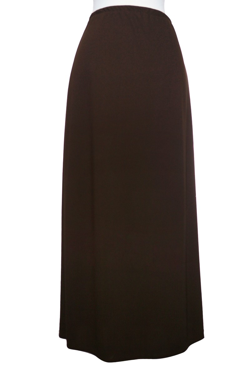 Brown Matte Jersey Skirt