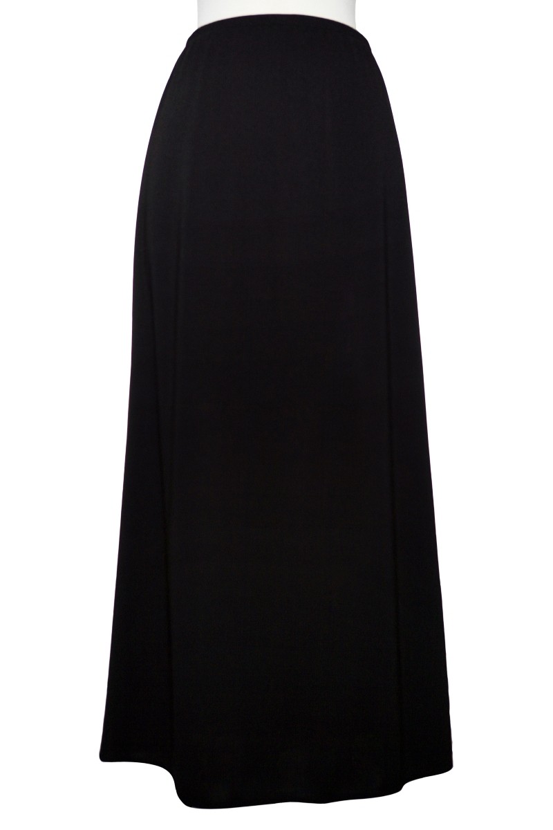 Plus Size Black Matte Jersey Skirt