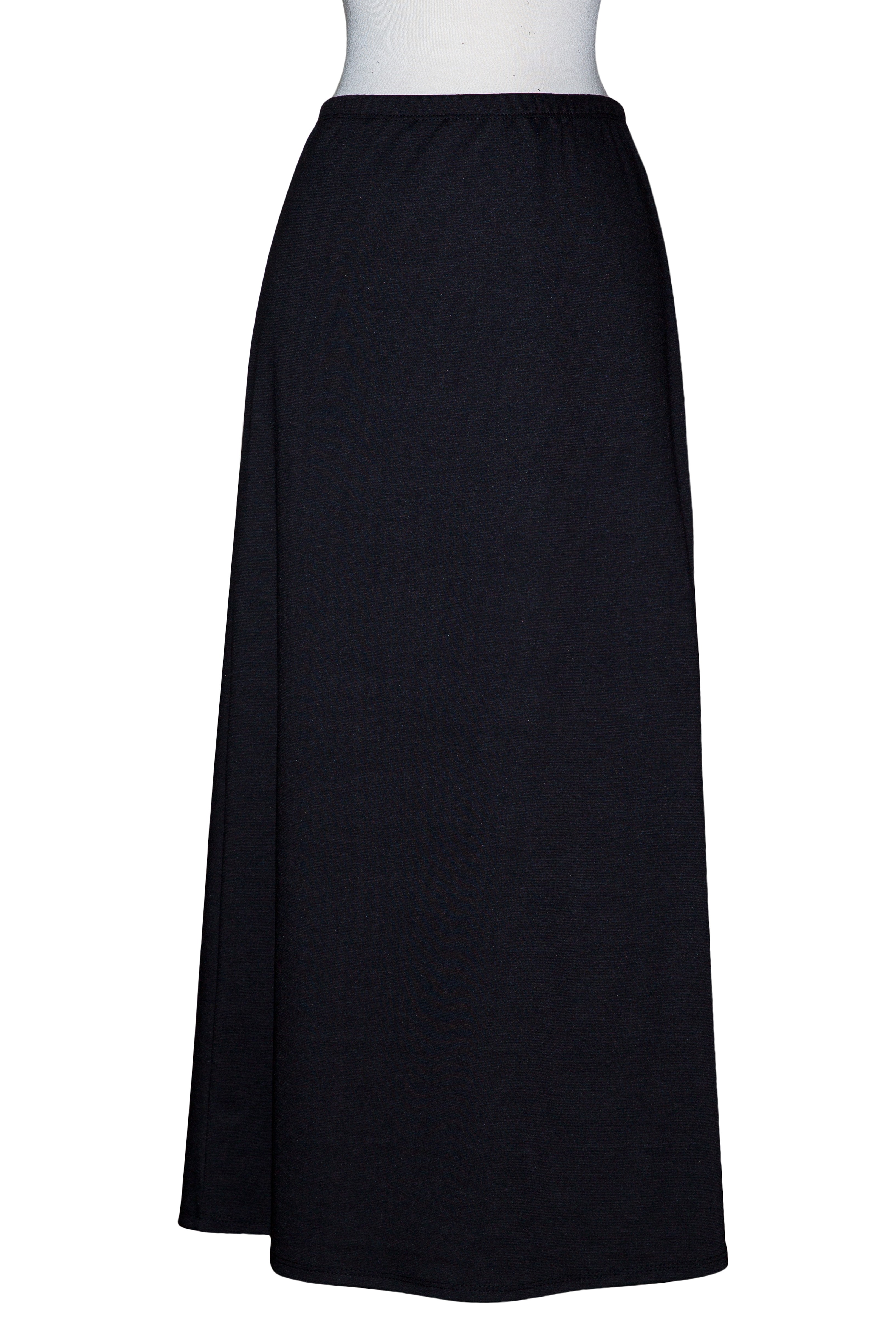 Black Cotton A Line Skirt
