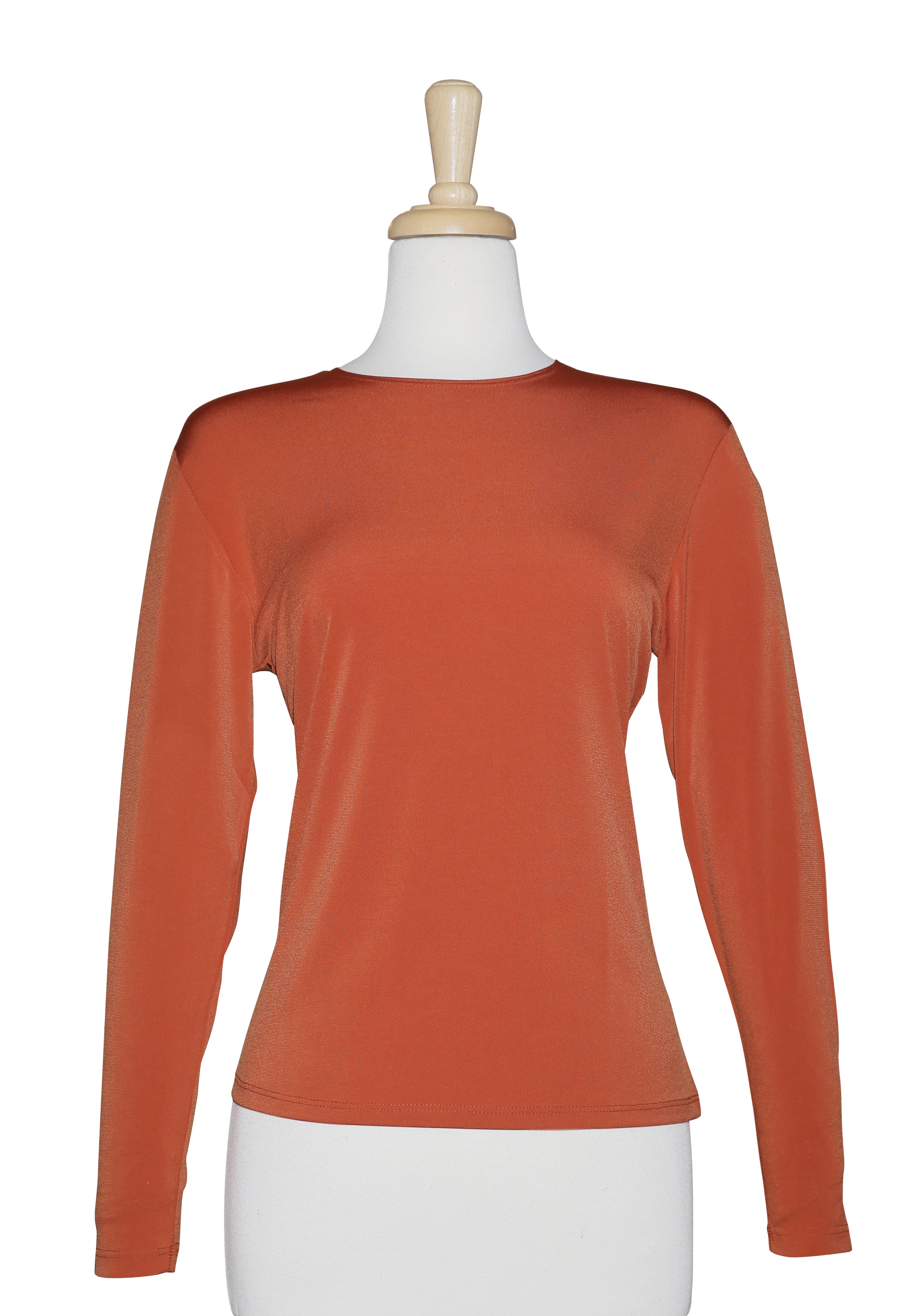 Rust Long Sleeve Microfiber Top