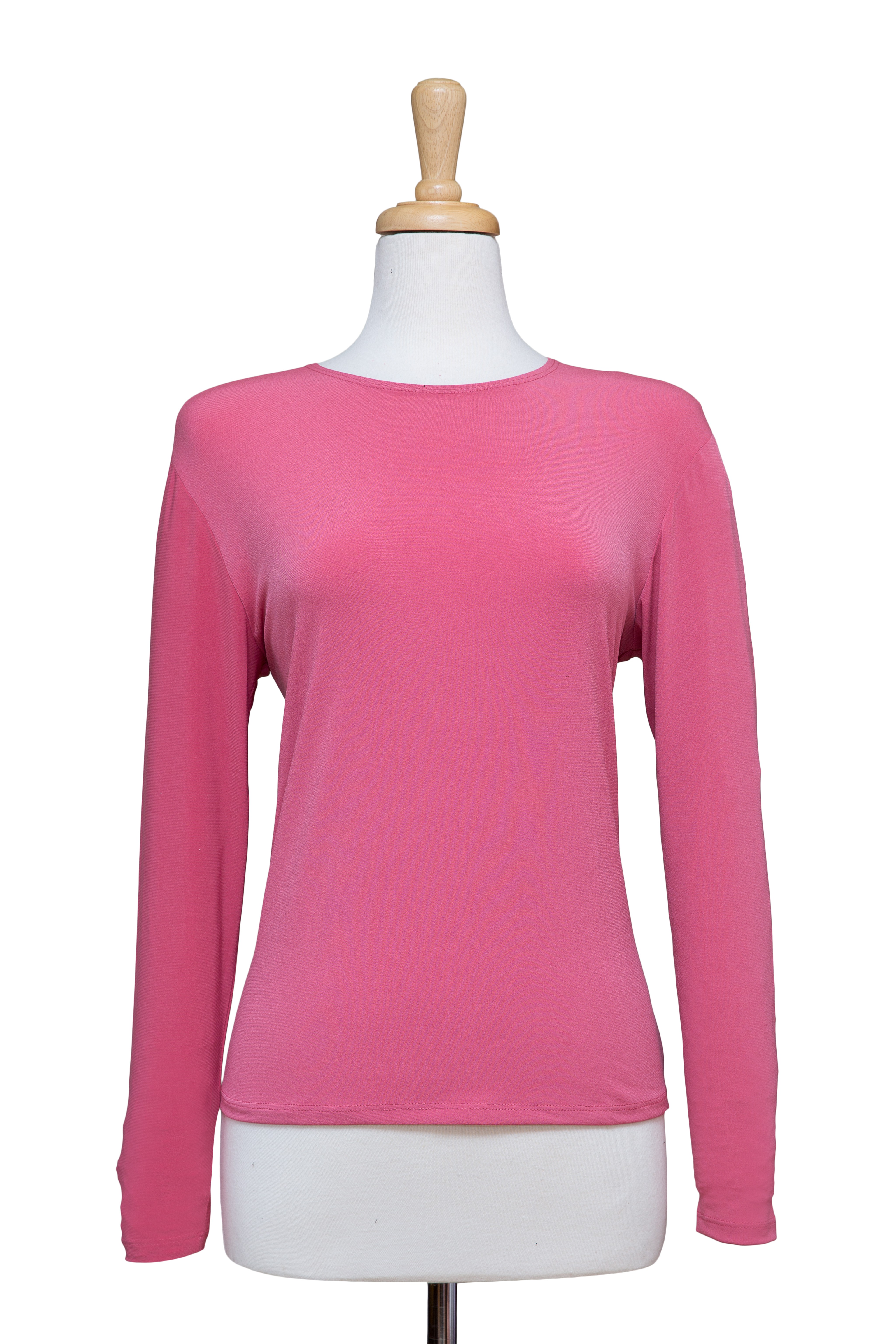 Plus Size Coral Long Sleeve Microfiber Top