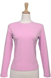  Pink Long Sleeve Cotton Top