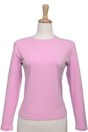 Plus Size Long Sleeve Pink Microfiber Camisole