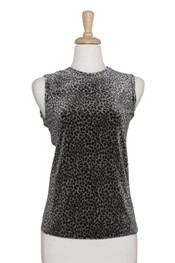 Sleeveless Grey Leopard Camisole