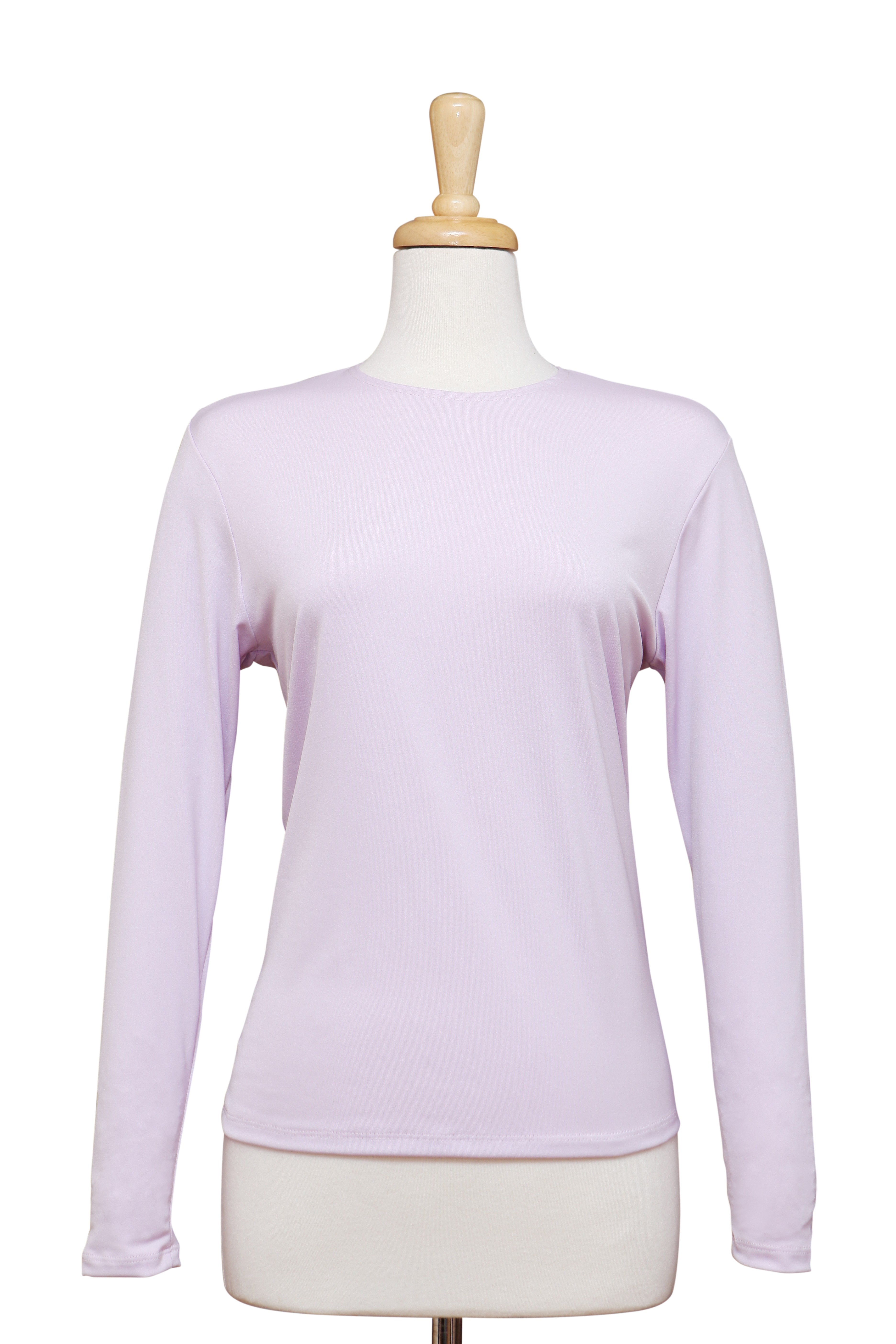 Plus Size Lilac Long Sleeve Microfiber Top