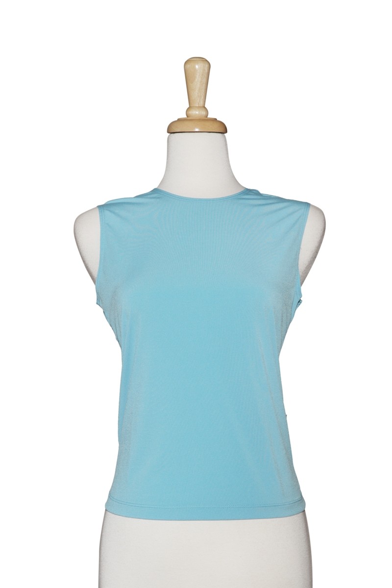 Sleeveless Turquoise Microfiber Camisole