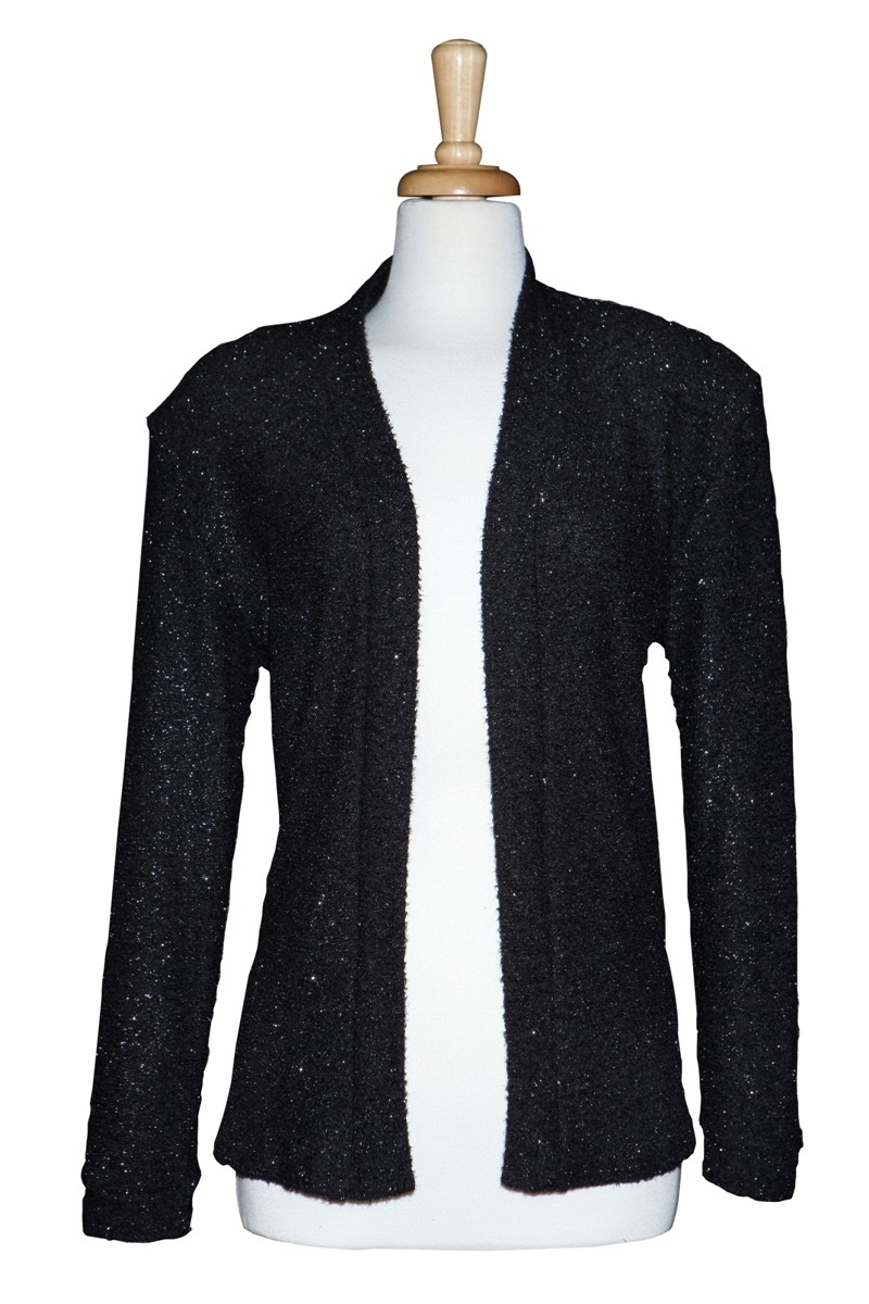 Black Shimmer Knit Jacket - CLEARANCE