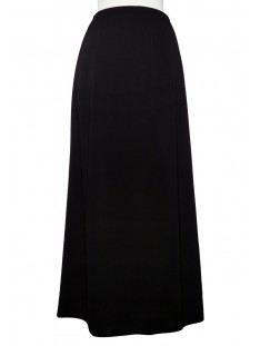 Plus Size Black Matte Jersey Skirt