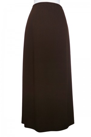 Brown Matte Jersey Skirt