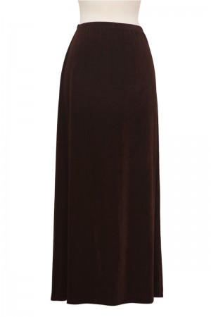 Brown Slinky A-Line Skirt