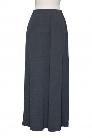 Plus Size Charcoal Grey Matte Jersey A-Line Skirt