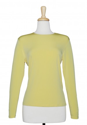 Lemon Yellow Long Sleeve Microfiber Top