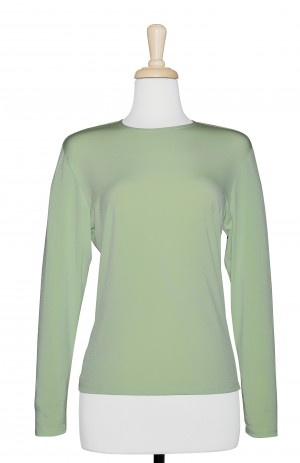 Pistachio Long Sleeve Microfiber Top