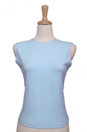 Sleeveless Light Blue Cotton Camisole