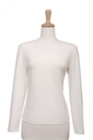  Ivory Long Sleeve Cotton Top