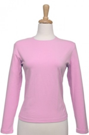  Pink Long Sleeve Cotton Top