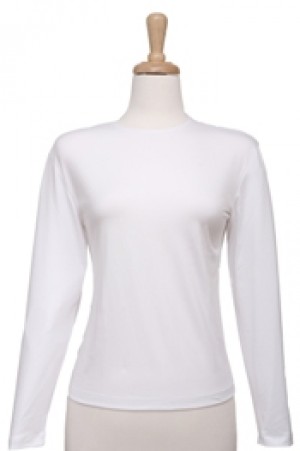 Long Sleeve White Microfiber Camisole