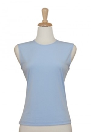 Sleeveless Powder Blue Microfiber Camisole