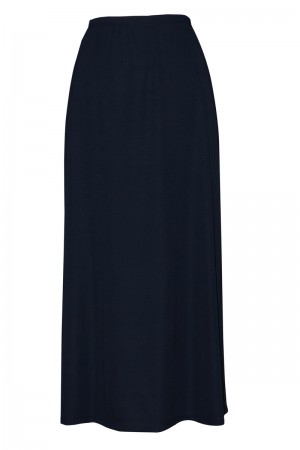 Navy Matte Jersey Skirt