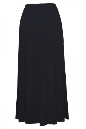 Plus Size Eight Panel Black Matte Jersey Skirt