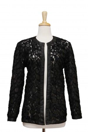  Black Rosettes Lace Jacket 