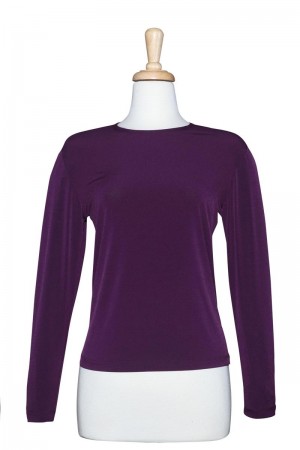 Long Sleeve Purple Microfiber Camisole