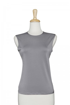 Sleeveless Charcoal Grey Microfiber Camisole