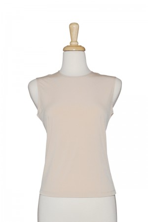 Sleeveless Beige Microfiber Camisole