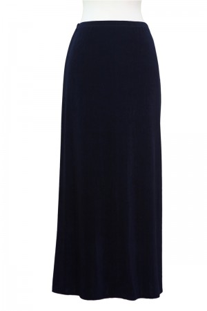 Navy Slinky A-Line Skirt